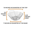 Dimensioned Small Kick Ash Basket