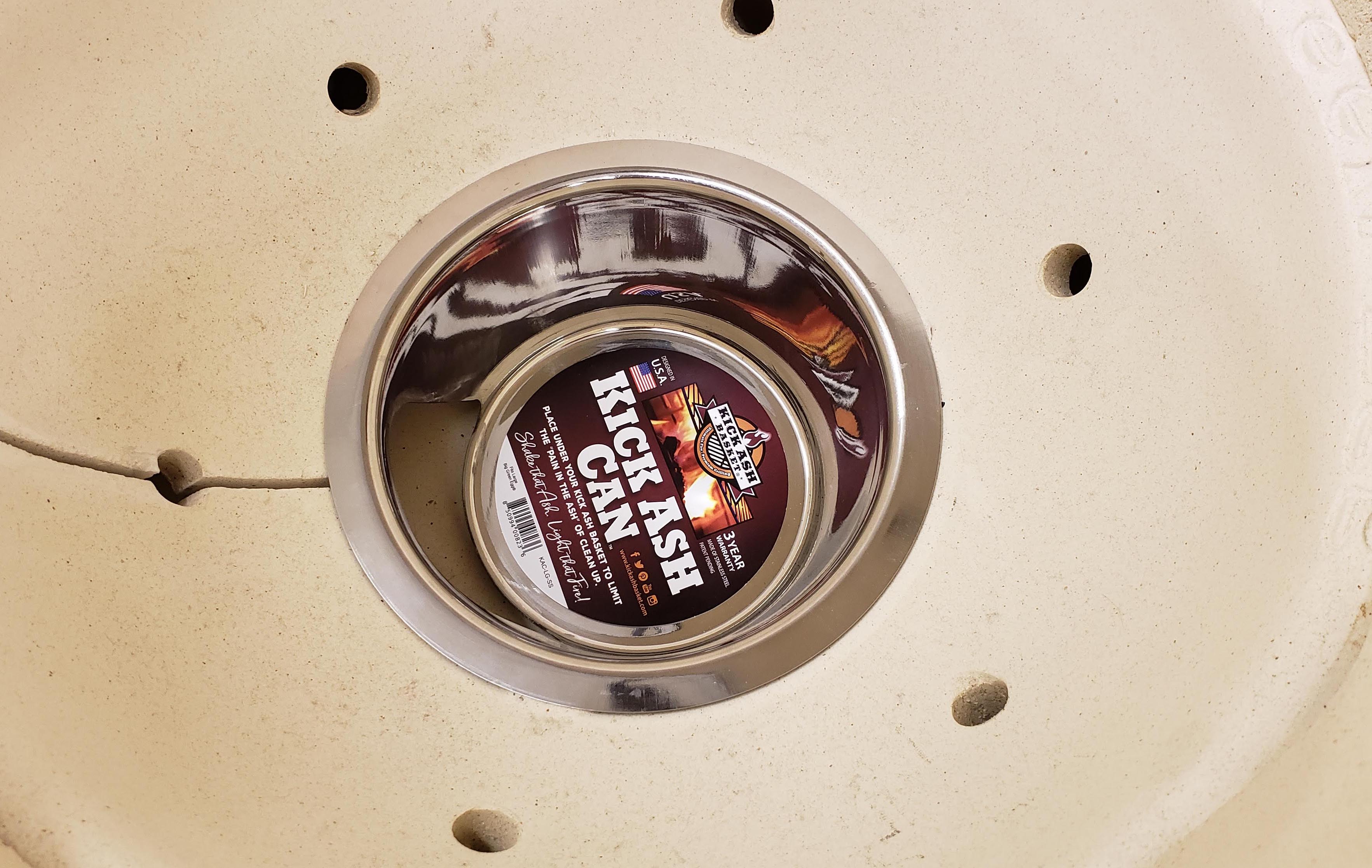 Kick Ash Can in Kamado
