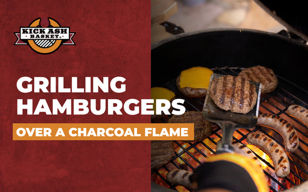 Grilling Hamburgers on Charcoal