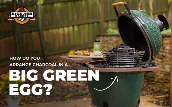Big Green Egg with a Charcoal Basket